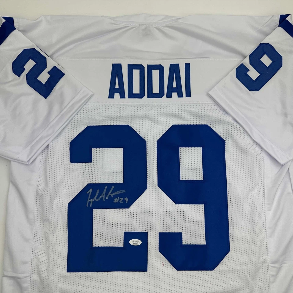 Autographed/Signed Joseph Addai Indianapolis White Football Jersey JSA COA - Image 2 of 4