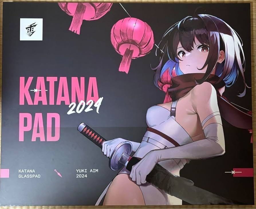 新品￤Yuki Aim 2024 Katana Glass Mousepad Yuki Aim - Katana City Glass Mousepad Limited