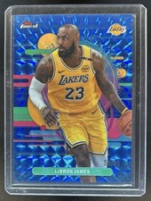 2025-26 Topps Finest LeBron James Uncommon Blue Geometric Refractor #/50 Lakers