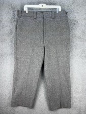 VTG Woolrich Hunting Heavy Wool Pants Gray Mens 40 Pockets Straight Leg USA Made