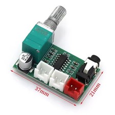 Compact PAM8403 Digital Audio Board 3.7 x 2.1cm Green PCB with Volume Knob