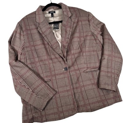 Torrid Blazer Womens 1X Grey Houndstooth Jacquard Knit NWT 42935237 Professional