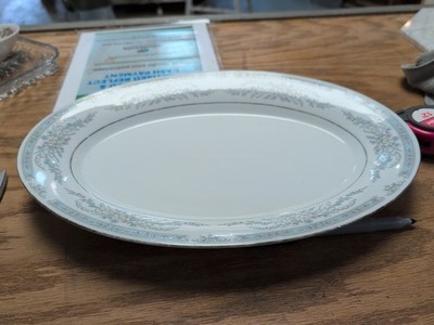 Vintage Crown Ming Fine China Diana Jian Shiang Serving Platter Floral Spray 
