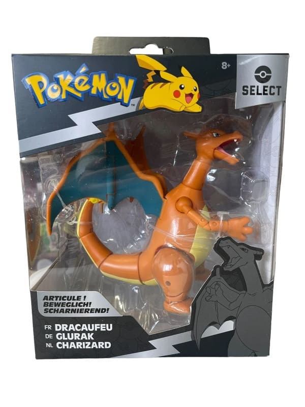 Figurine Pokémon Select Dracaufeu articulé 15 cm aux détails sculptés haute fidélité