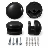 Spiegelhalterung Schwarz 4 StüCk Runde Wand Befestigung Spiegel 4-6Mm Glas