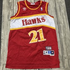 Adidas Atlanta Hawks Dominique Wilkins vintage 1986 NBA red jersey Size Medium