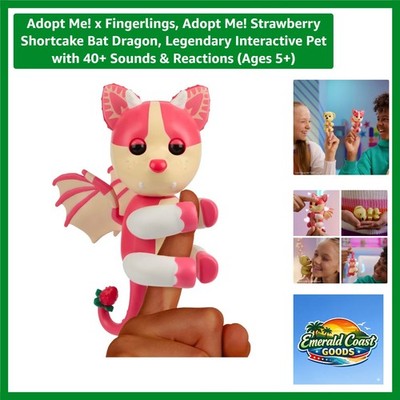 Adopt Me! Bat Dragon - Interactive Toy with 40 Sounds, Perfect Gift for Ages 5+