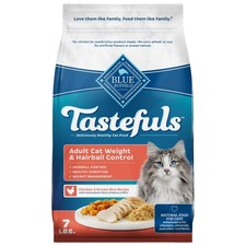 Blue Buffalo Tastefuls Adult Dry Cat Food for 7 Pound (Pack of 1), Brown  5.94 per pound