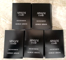 ARMANI CODE EDT Eau De PARFUM 1.2ml 0.04 oz SPRAY MEN'S GIORGIO ARMANI 5 Vials