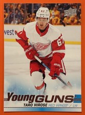 2019-20 Upper Deck Taro Hirose Young Guns Rookie RC #215 Hockey Red Wings