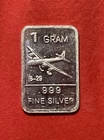 Fine Silver B-29 Art Bar! 1 Geam Of Pure .999 Silver!