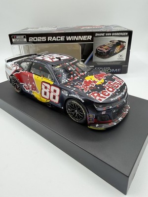 NASCAR 2025 SVG #88 Red Bull Sonoma Race Win 1/24 Color Chrome Diecast Car
