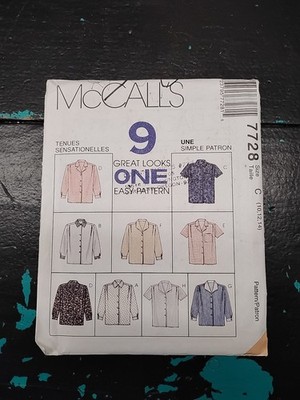 CHOICE:  McCall's Patterns Misses Blouse, Tops, Vests size:C  (10,12,14)