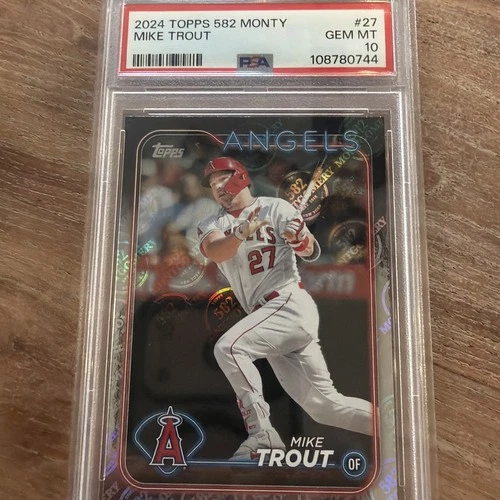2024 Topps 582 Montgomery Mike Trout #27 PSA 10 Pop 3