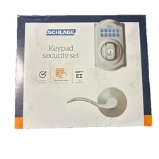 Schlage Camelot Keypad Security Set Satin Nickel FBE365 V CAm