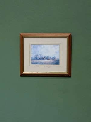 Ken Walton - Aquarell Norfolk Farm Landscape ' Stoppel Farm Original Gemälde