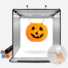 24" Cubic Light Box, 120 LED Photoshooting Tent, 4000LM Brightness  Color Adjus