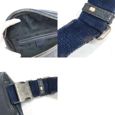 GUCCI GG Navy Waist Pouch Bum Bag Shoulder Belt Pack Women 233269
