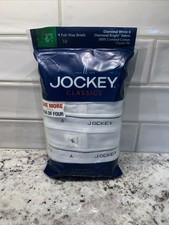 Jockey Classics full rise briefs 4-pack men's sz 38 diamond white bright cotton