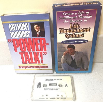 ANTHONY ROBBINS Life Management Systems VHS Powertalk Change Your Life Forever 
