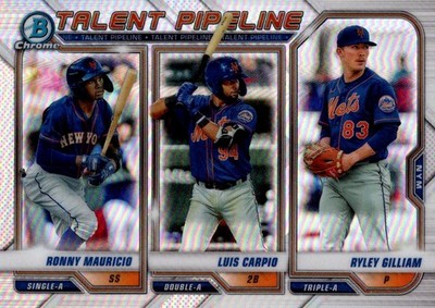 2021 Bowman #TP-NYM Luis Carpio /Mauricio / Gilliam Chrome Talent Pipeline