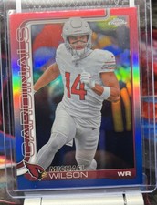 2025 Topps Chrome  Michael Wilson #145 Red White & Blue Refractor 