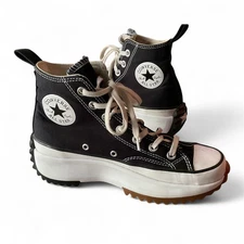  Converse Run Star Hike Platform Sneakers Black White Unisex W 7.5/ M6 (166800C)