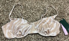 Wild Fable Brown Bikini Top w/ Removable Pads. Size: S 4-6 . NEW 