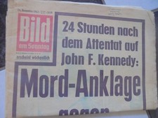 Bild am Sonntag 24.11. 1963 Attentat auf John...