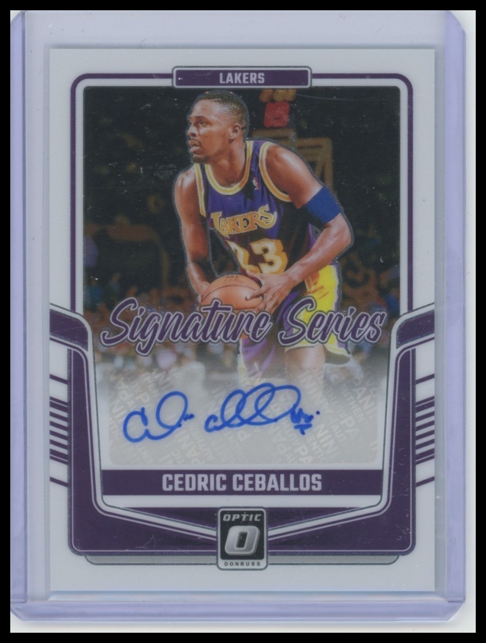 2024-25 Panini Optic Cedric Ceballos Signature Series Auto #SS-CED Lakers