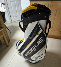 Callaway Rogue ST Cart Golf Bag 14-Way Faux Leather, Shoulder Strap & WaterCover