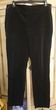 Talbots Black Velvet Chatham Womens Pants Size 8 Side Zip