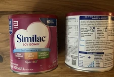 Lot of 2 Sealed Similac Soy Isomil Infant Formula 12.4 oz Can Exp. 09/01/2025