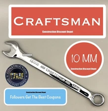 Craftsman 10mm 12 Point Combination Wrench Full Polish Chrome CMMT42914