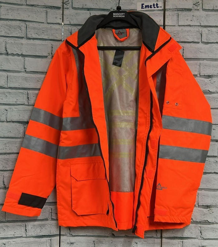 KeepSAFE XT Giacca Tempesta Impermeabile Traspirante Alta Visibilità Binario Arancione foto 2