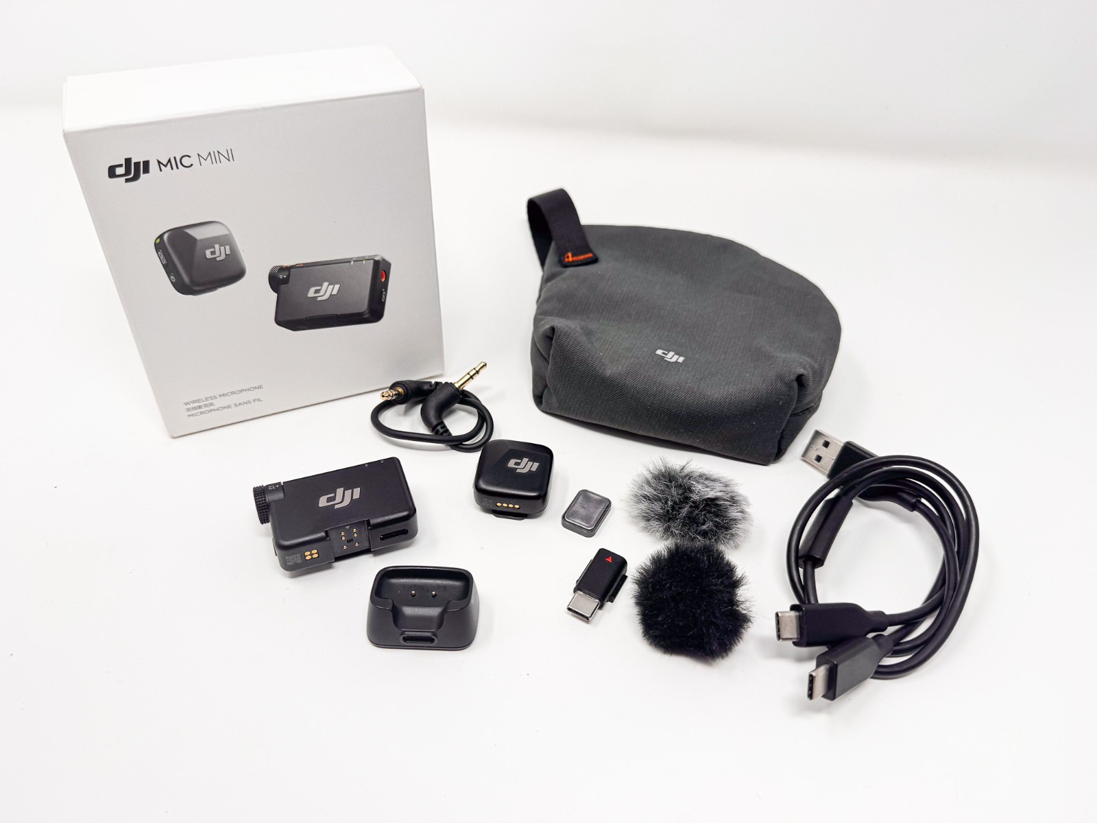 DJI Mic Mini 1TX+1RX Microfono Wireless Come Nuovo Scatola Accessori Originali