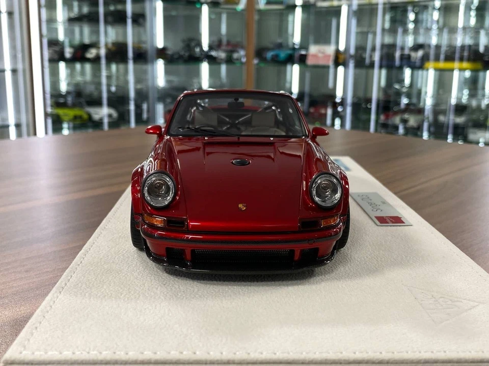 Maquiagem Porsche Singer DLS 2022 Candy Red Ltd. 80 peças carro modelo colecionador em escala 1/18 - Imagem 2 de 4