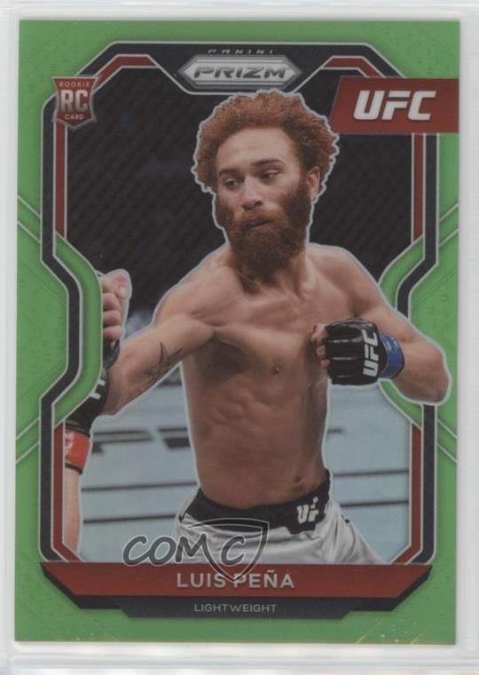 2021 Panini Prizm UFC Neon Green Prizm 65/75 Luis Pena #27 Rookie RC 14e3