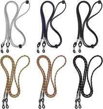 6Pcs Glasses Lanyard Eye Holders Around Neck for women Leather... 