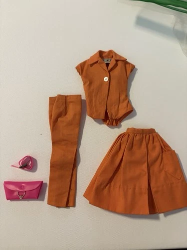 Vintage Barbie "Pak" doll clothing from circa 1962–1963, Orange & Pink