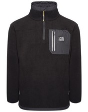 Image of Jcb Workwear Trade Heavyweight 1/4 Zip Tech Fleece Black Size L