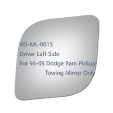 Tow Mirror Glass For 1997 Dodge Ram 1500 2500 3500 Van Pickup Driver Left Side