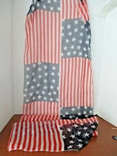 60" x 20" SHEER PATRIOTIC AMERICAN FLAG SCARF