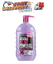Vitalcare Mega Hold All Day Power Hair Gel, 40 Oz Alcohol-Free Frizz Control