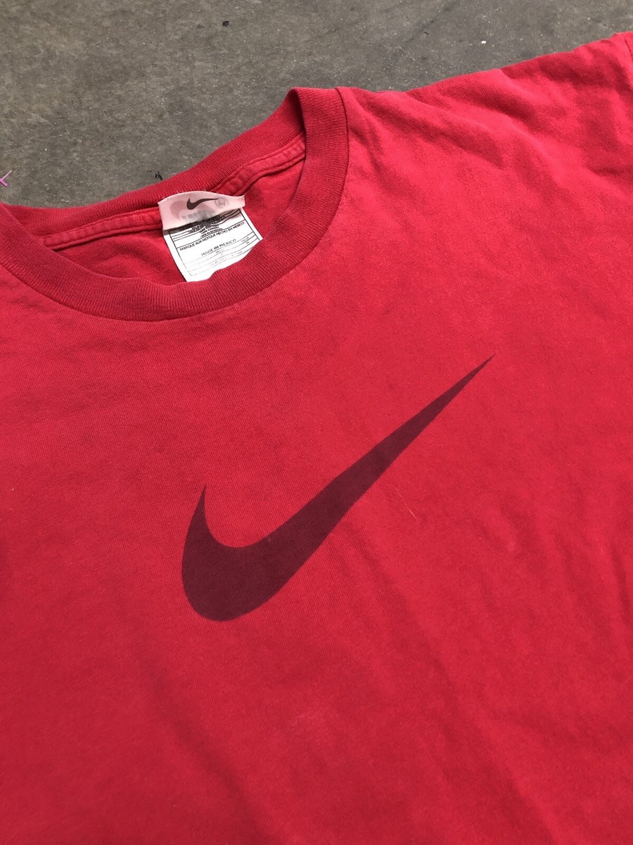 Vintage 90's Nike Center Swoosh Logo Print T-Shirt Men's Medium