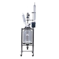 200L Dual Jacketed Glass Reactor Decarboxylation Stirred Pyrolysis Reaction Vess