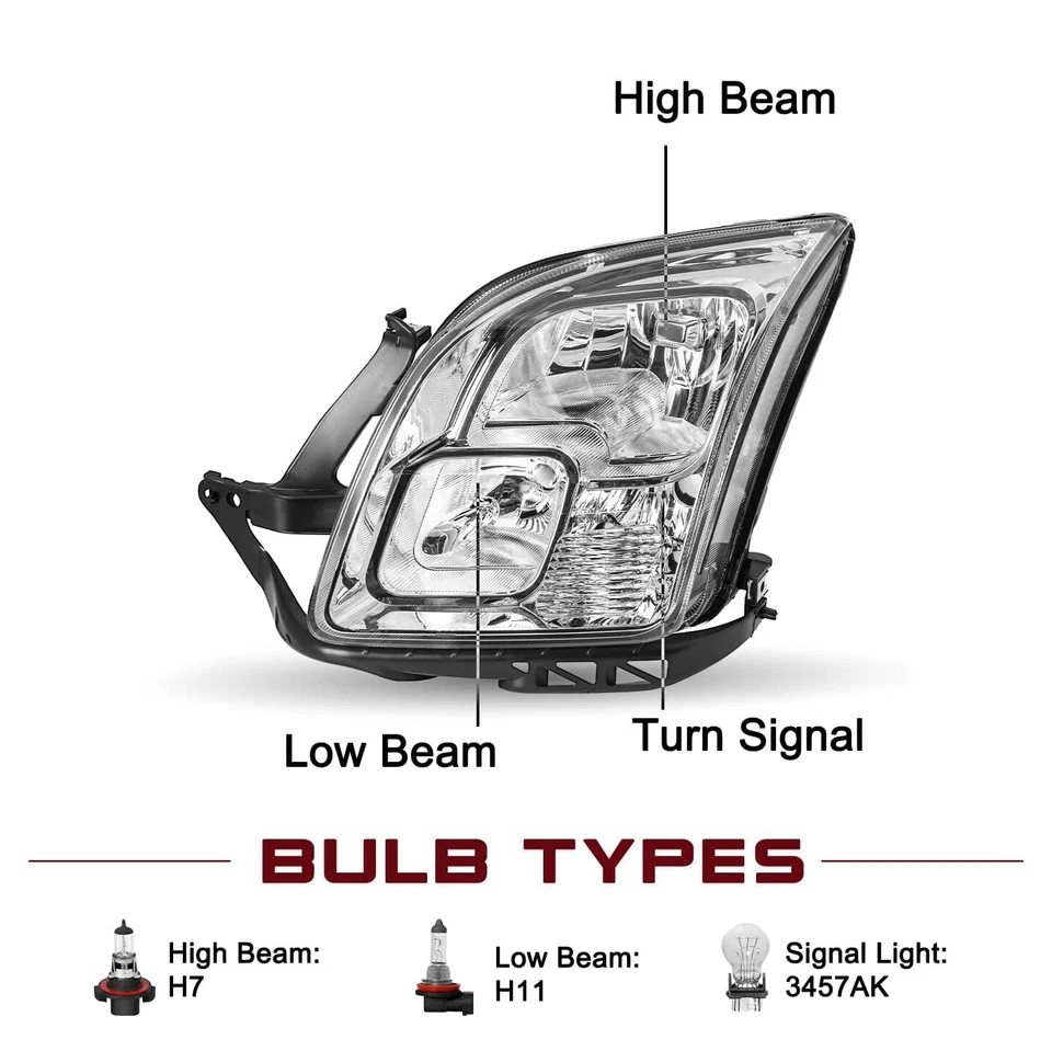 For 2006 2007 2008 2009 Ford Fusion Headlights Headlamps Assembly Clear - Image 4 of 4