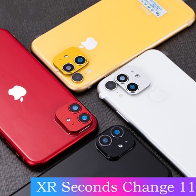 Fake Metal Camera Len Sticker For Apple iPhone XR Seconds 
