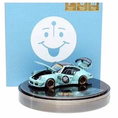 PGM 1:64 RWB 930 LighBlue With Smile Diecast Model Car