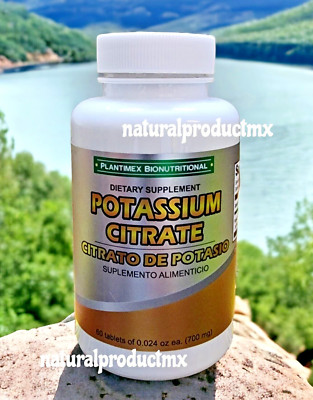 Potassium Citrate  60 Tablets 700 mg Citrato de Potasio  by Plantimex